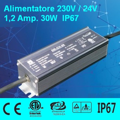 Alimentatore Stagno 24V 30-50W